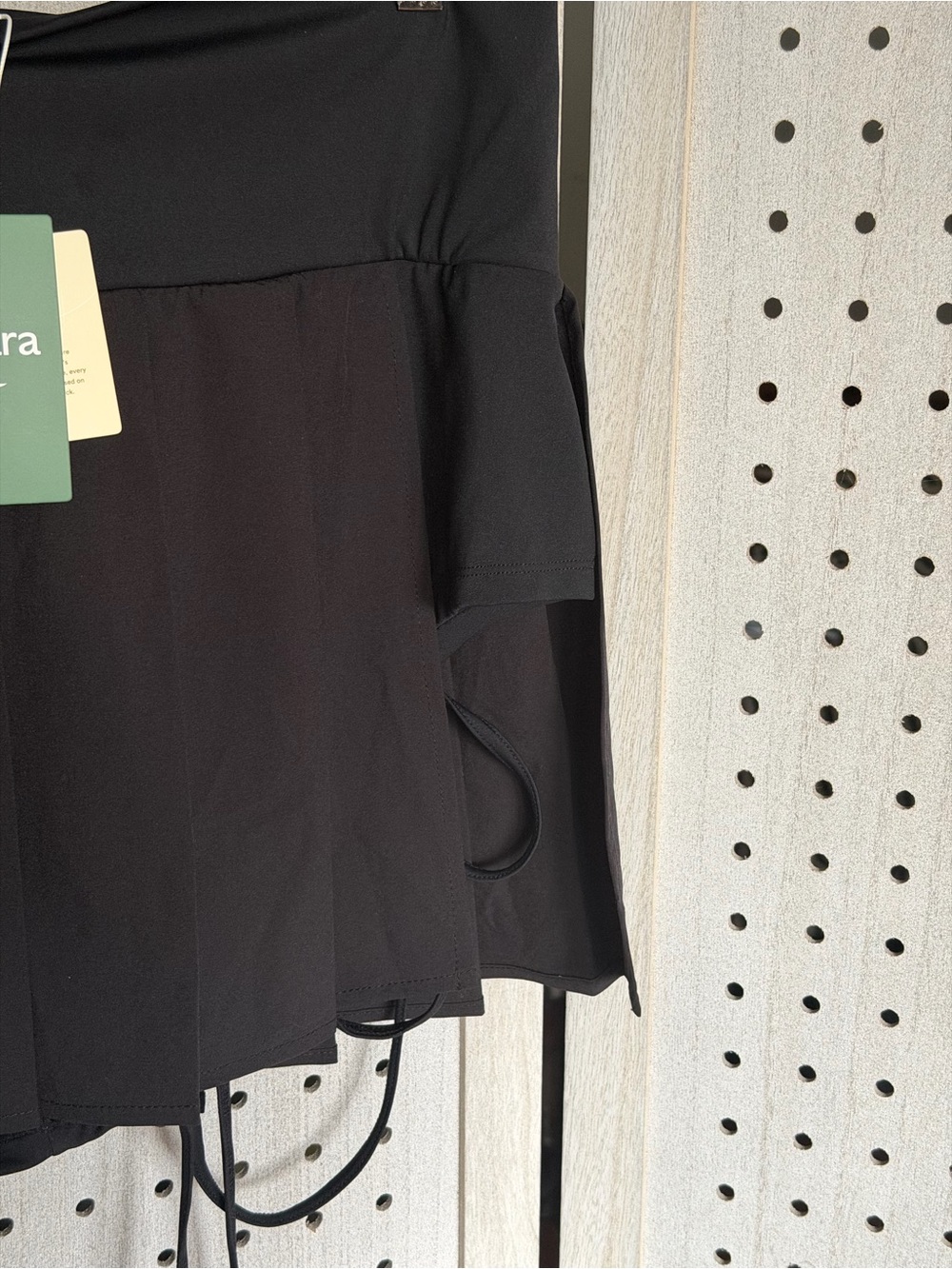 HALARA Black Pleated Athletic Skort with Built-In Shorts - Picture 2 of 10